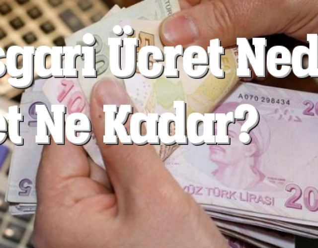 Asgari Ücret Nedir.